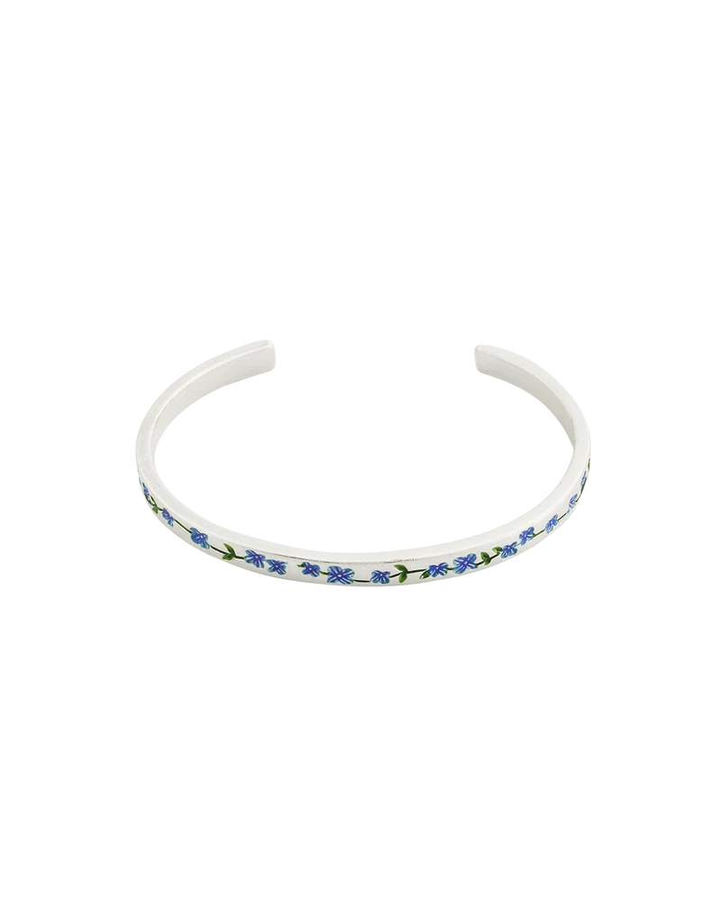 Silver Forget Me Not Bangle