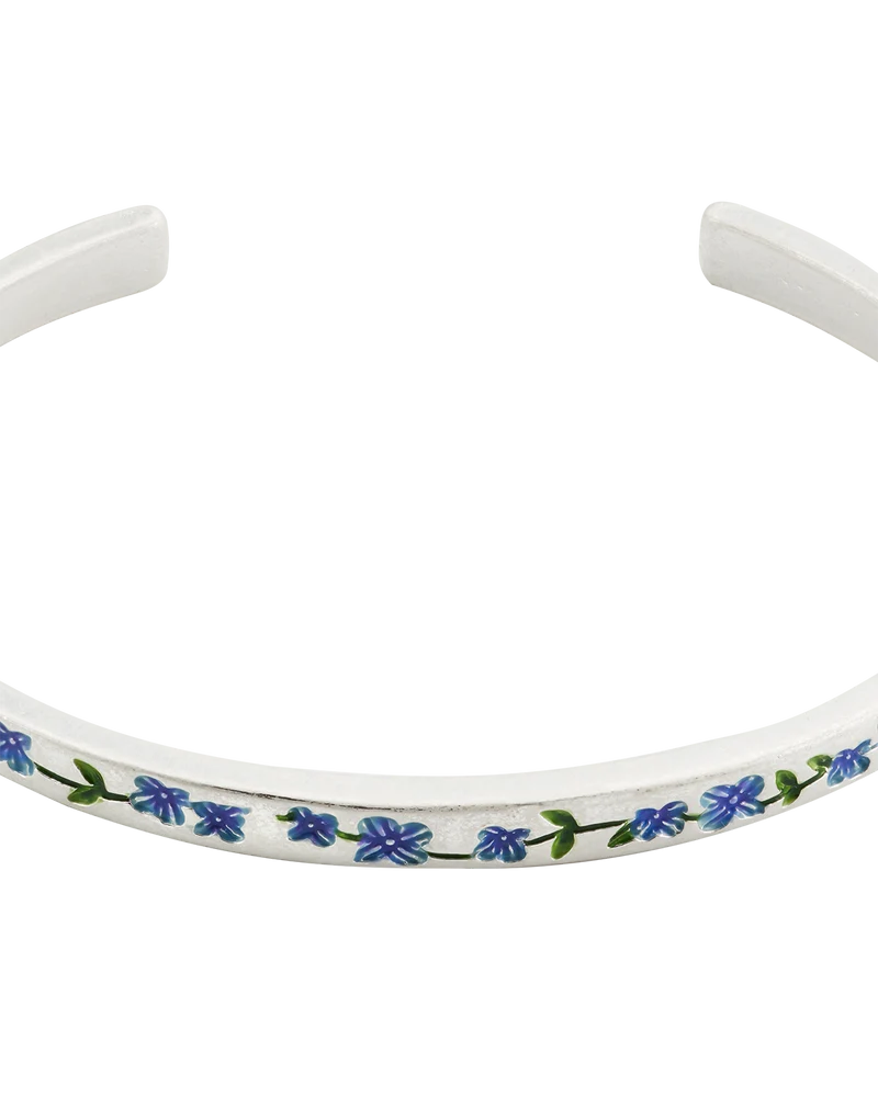 Silver Forget Me Not Bangle