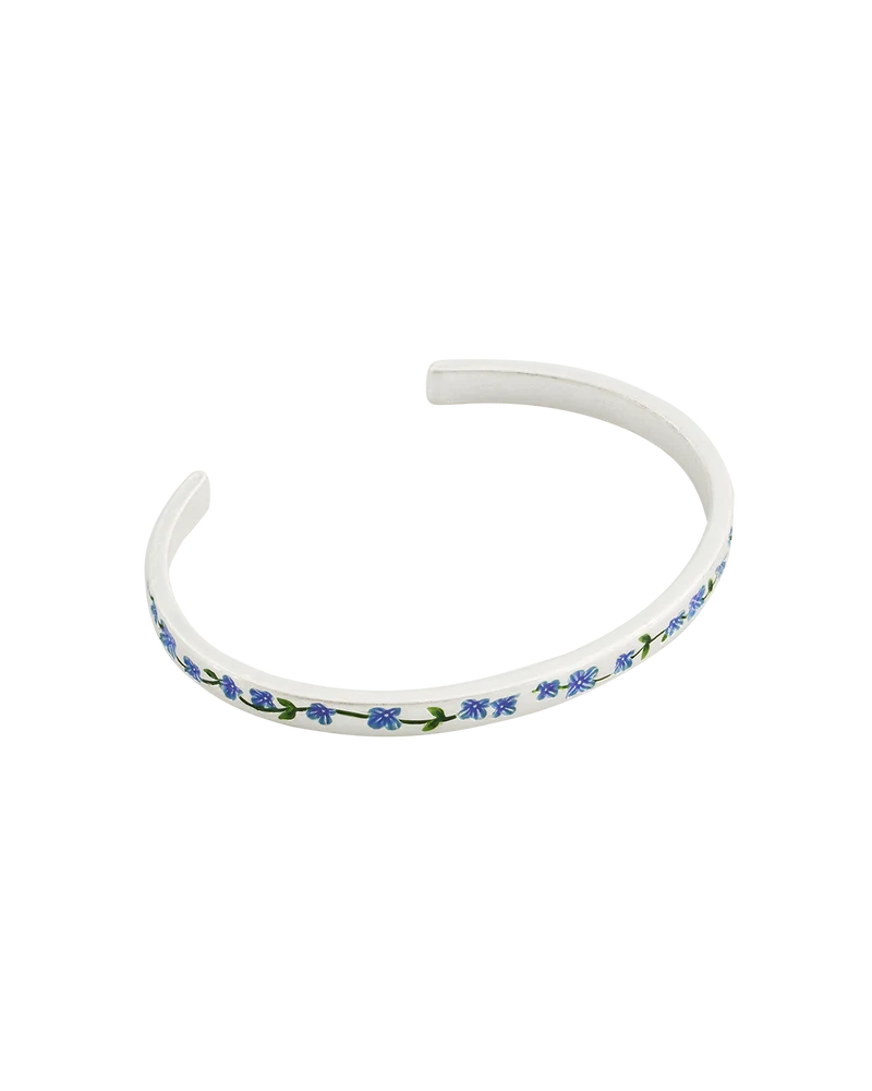 Silver Forget Me Not Bangle