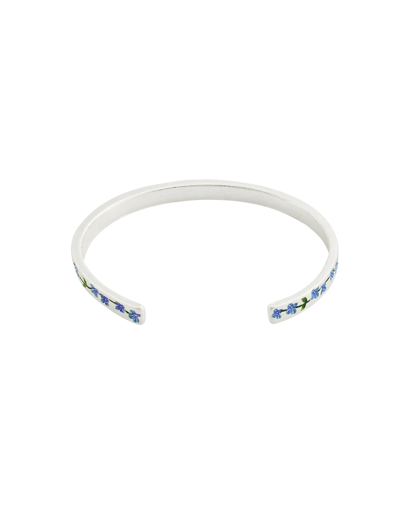 Silver Forget Me Not Bangle