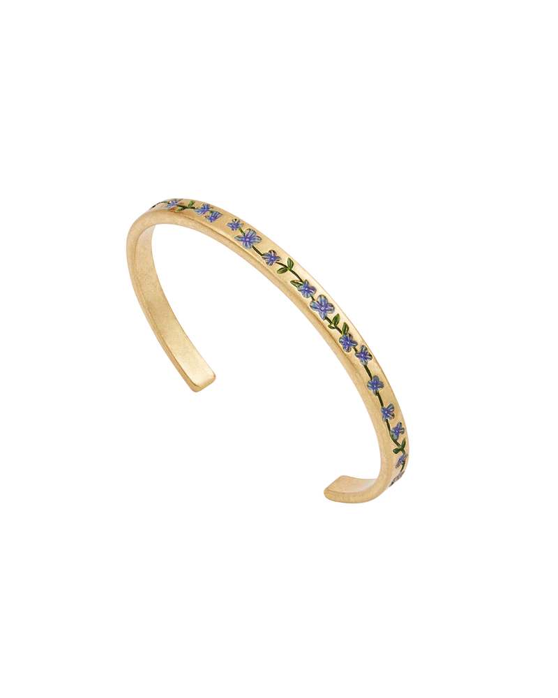 Gold Forget Me Not Bangle