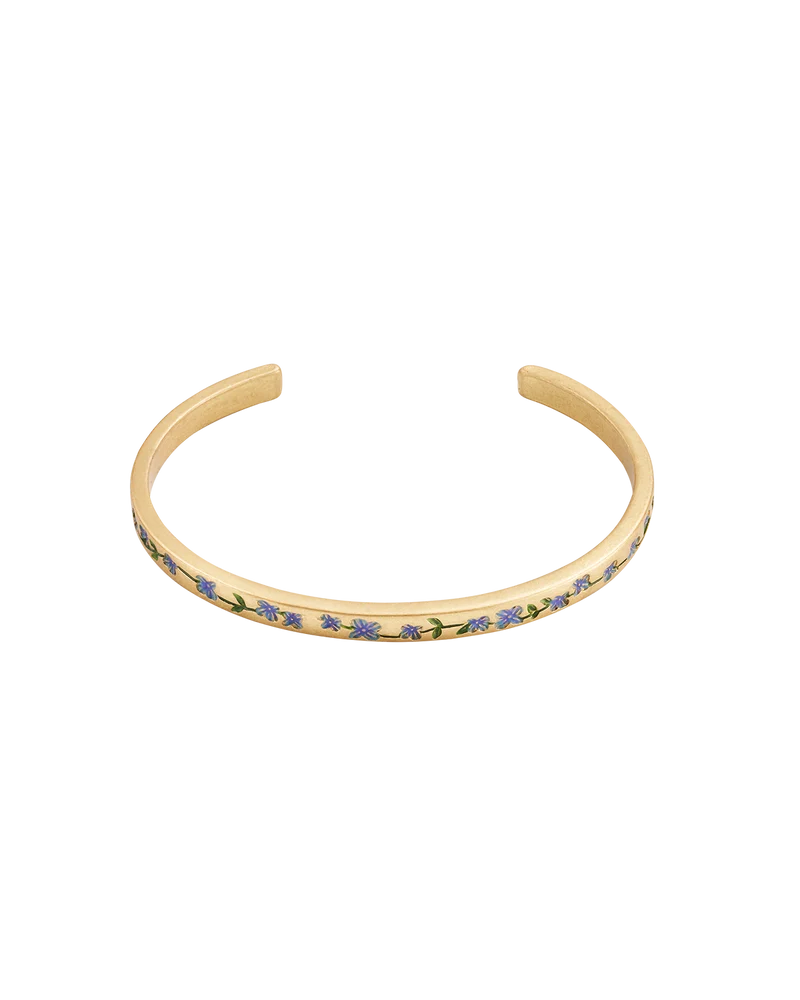 Gold Forget Me Not Bangle