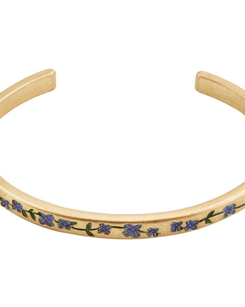 Gold Forget Me Not Bangle