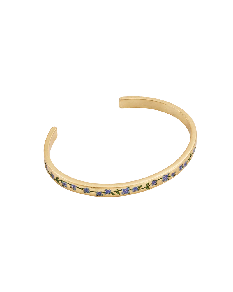 Gold Forget Me Not Bangle