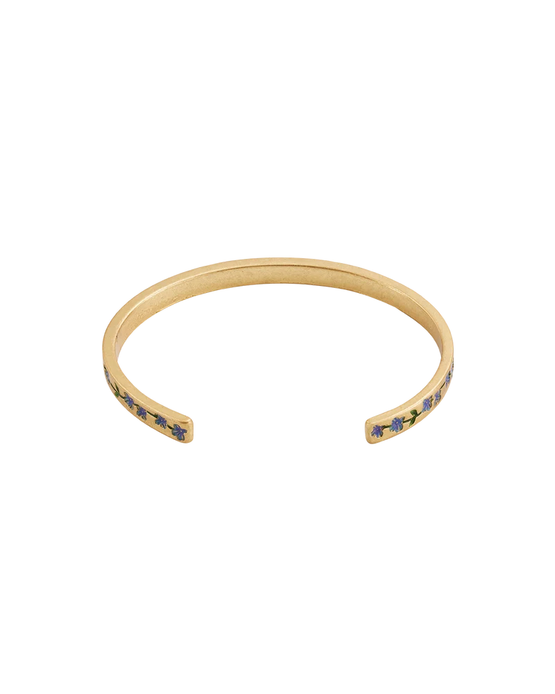 Gold Forget Me Not Bangle