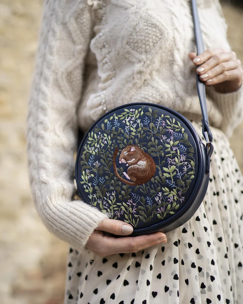 Chloe Circle Bag Embroidered Dormouse