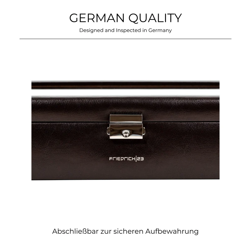 BOND Uhrenbox für 4 Uhren mit Glasdeckel
