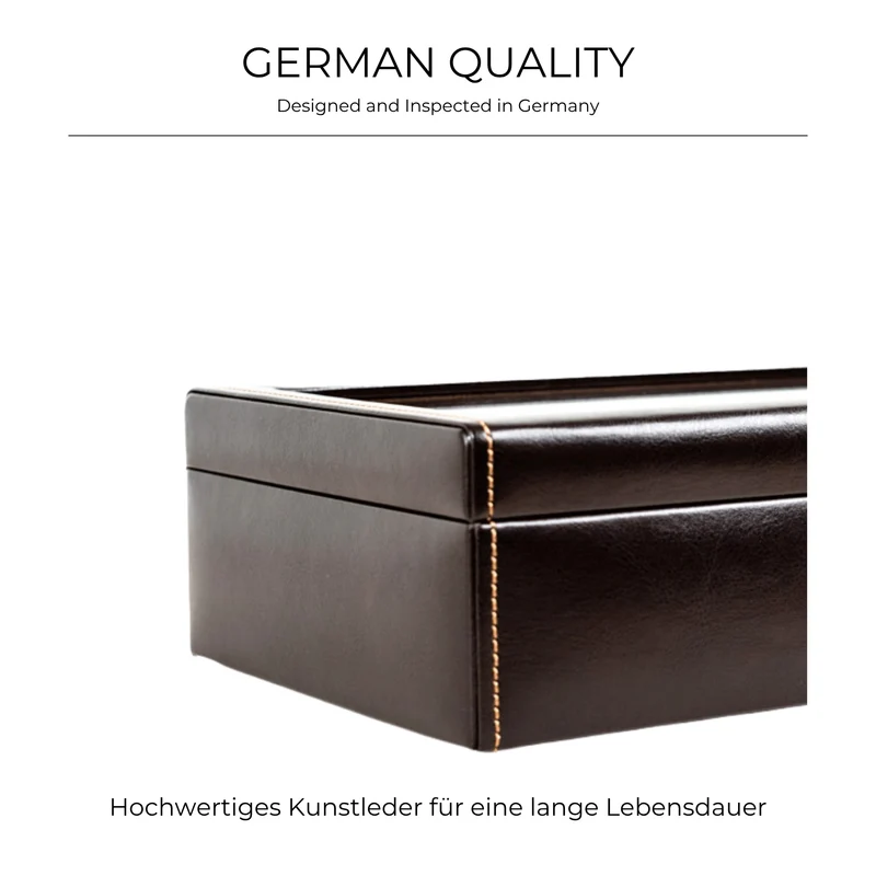 BOND Uhrenbox für 4 Uhren mit Glasdeckel