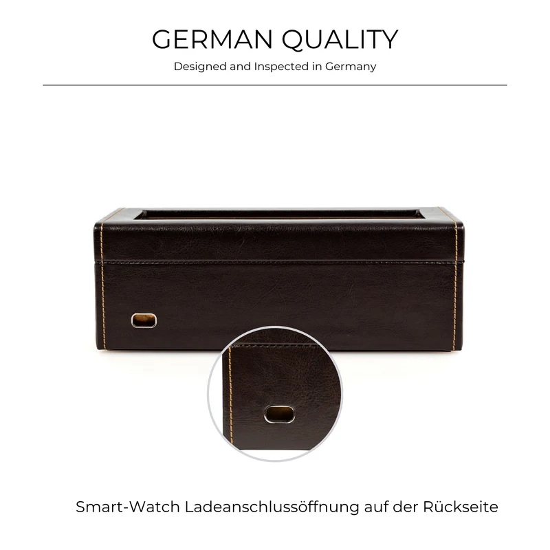 BOND Uhrenbox für 4 Uhren mit Glasdeckel