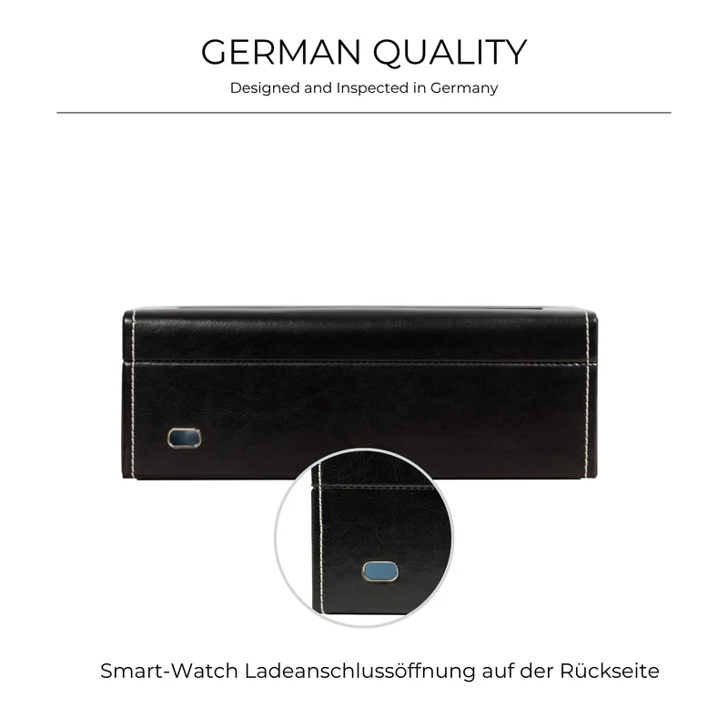 BOND Uhrenbox für 4 Uhren mit Glasdeckel
