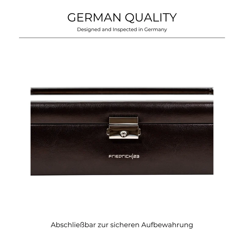 BOND Uhrenbox für 6 Uhren mit Glasdeckel
