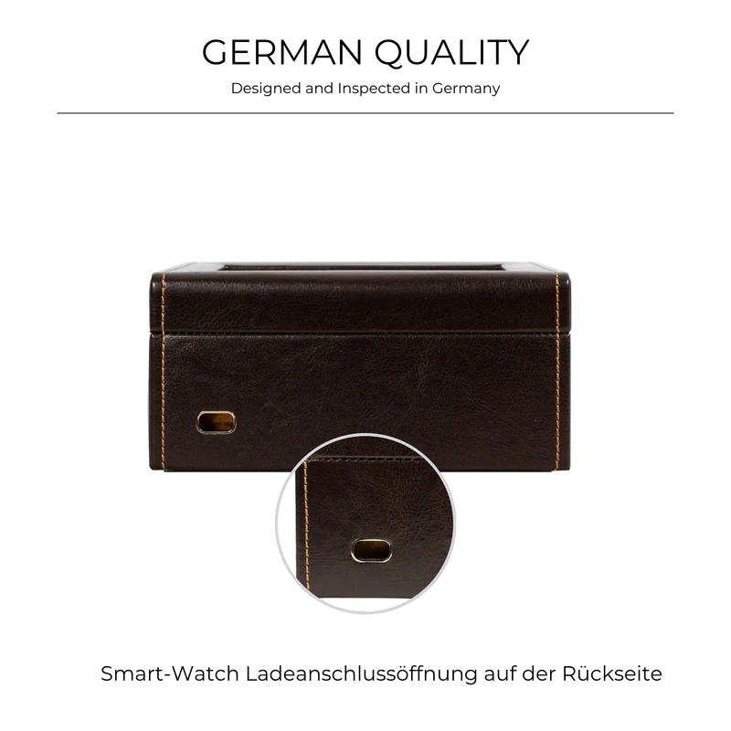 BOND Uhrenbox für 6 Uhren mit Glasdeckel
