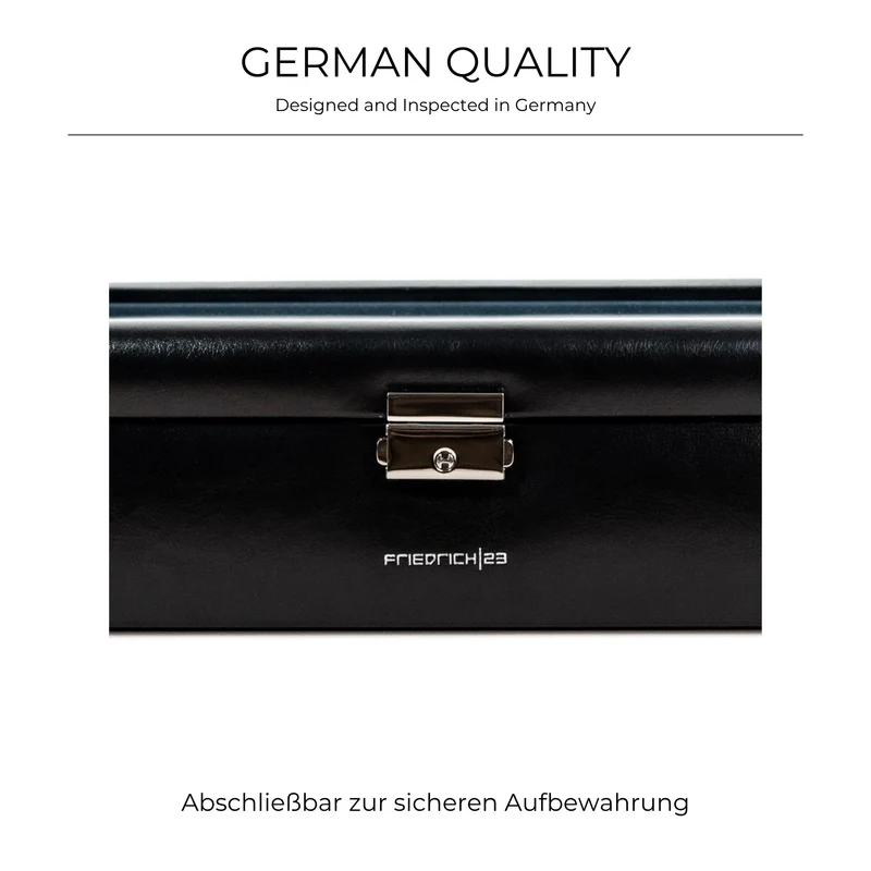 BOND Uhrenbox für 6 Uhren mit Glasdeckel