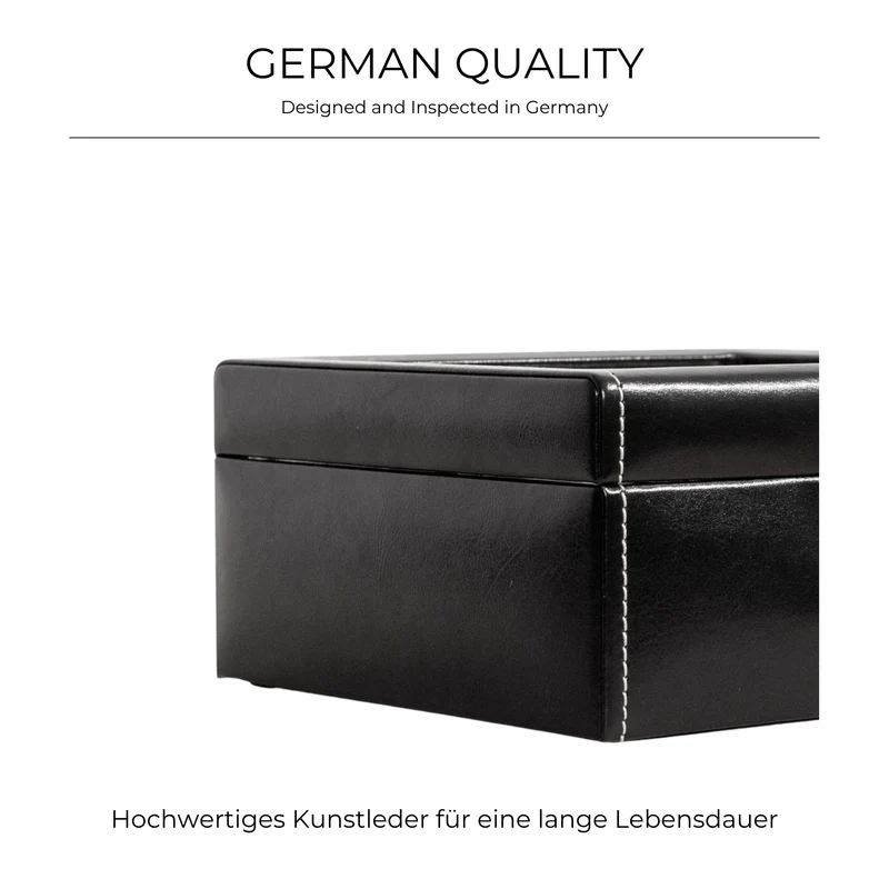 BOND Uhrenbox für 6 Uhren mit Glasdeckel