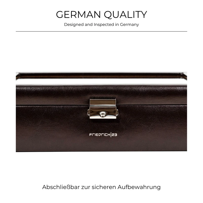 BOND Uhrenbox für 10 Uhren mit Glasdeckel