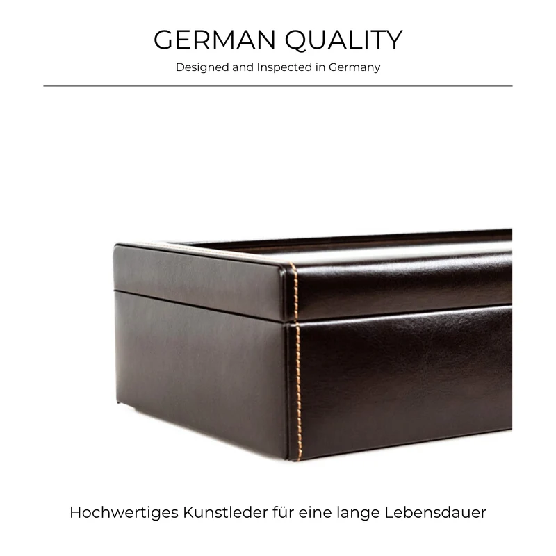 BOND Uhrenbox für 10 Uhren mit Glasdeckel