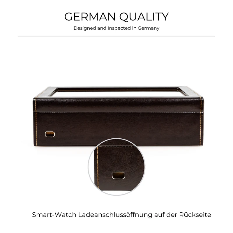 BOND Uhrenbox für 10 Uhren mit Glasdeckel