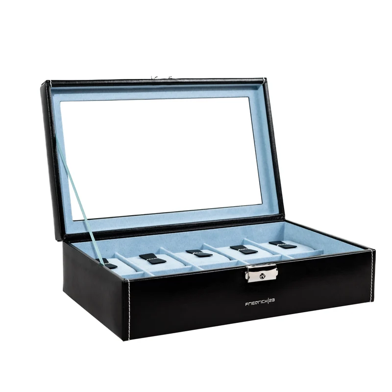 BOND Uhrenbox für 10 Uhren mit Glasdeckel