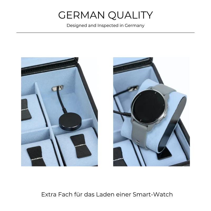 BOND Uhrenbox für 10 Uhren mit Glasdeckel