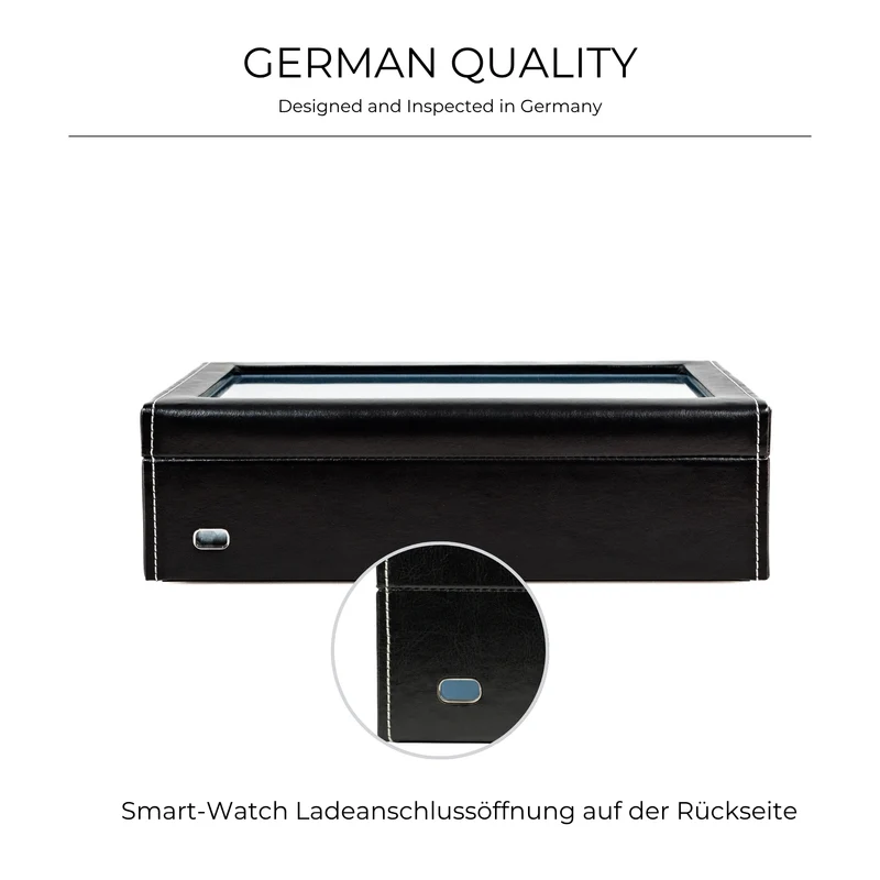 BOND Uhrenbox für 10 Uhren mit Glasdeckel