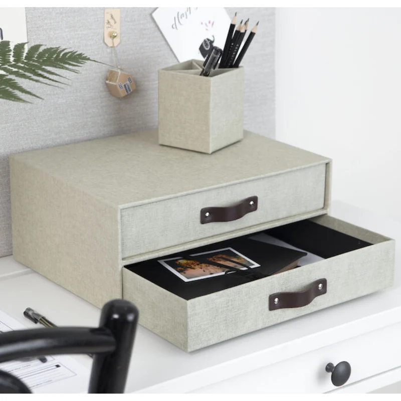 BIRGER Schubladenbox 2 Fächer - Linnen Canvas