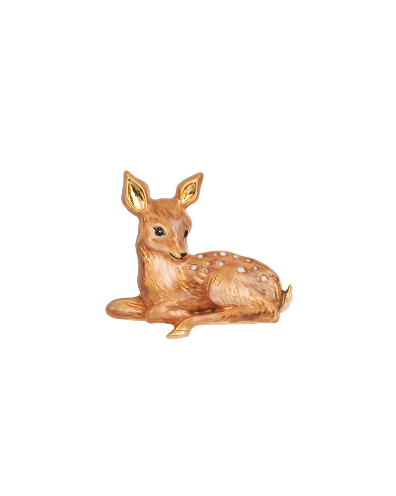 Gold Fawn Brooch