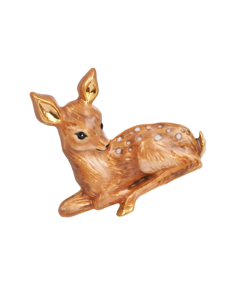 Gold Fawn Brooch