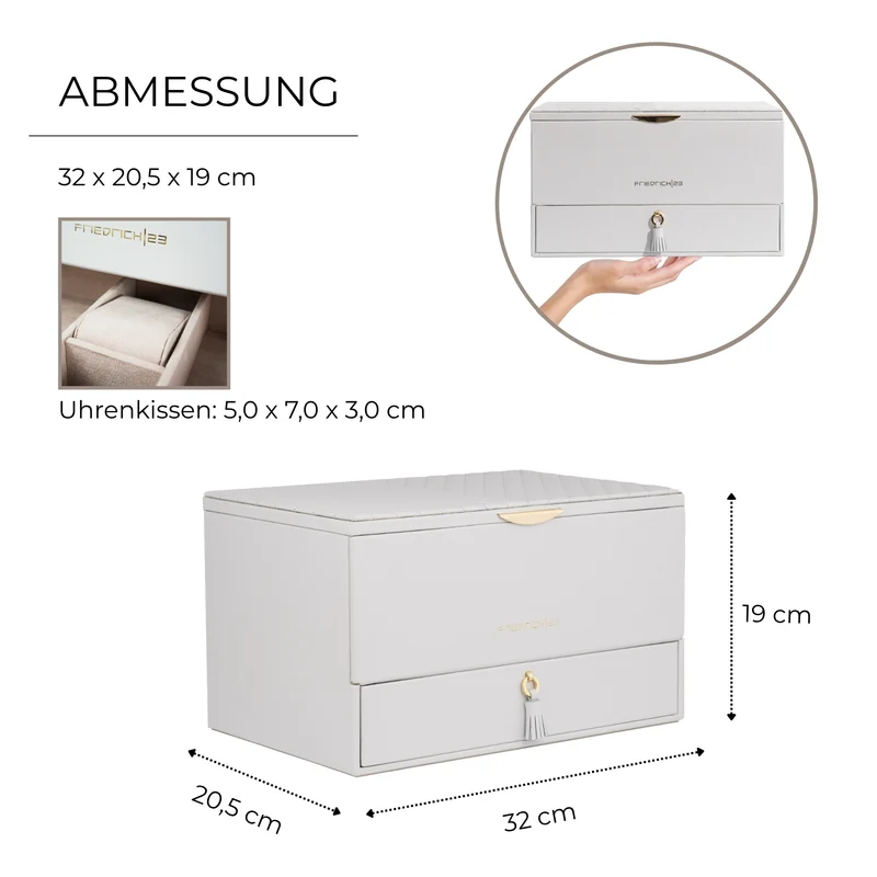 AURORA Großer Jubiläums-Schmuckkasten aus Leder