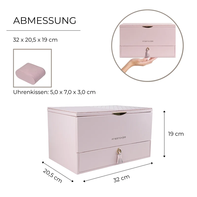 AURORA Großer Jubiläums-Schmuckkasten aus Leder