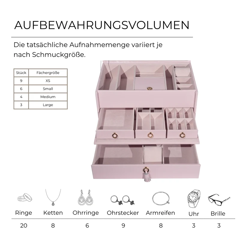 AURORA Großer Jubiläums-Schmuckkasten aus Leder