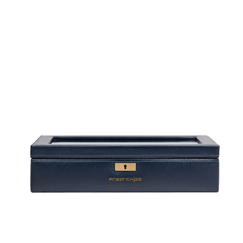 DYNASTY Uhrenbox für 8 Uhren aus Leder mit Glas
