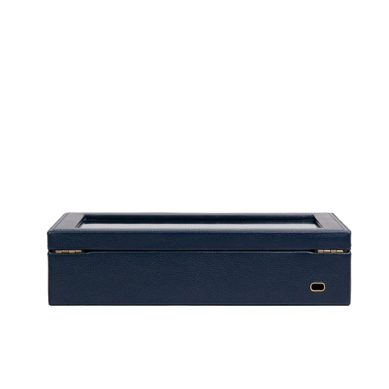 DYNASTY Uhrenbox für 8 Uhren aus Leder mit Glas