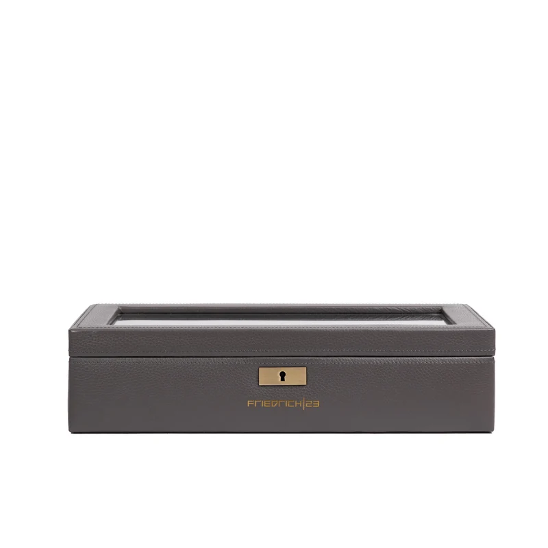 DYNASTY Uhrenbox für 8 Uhren aus Leder mit Glas
