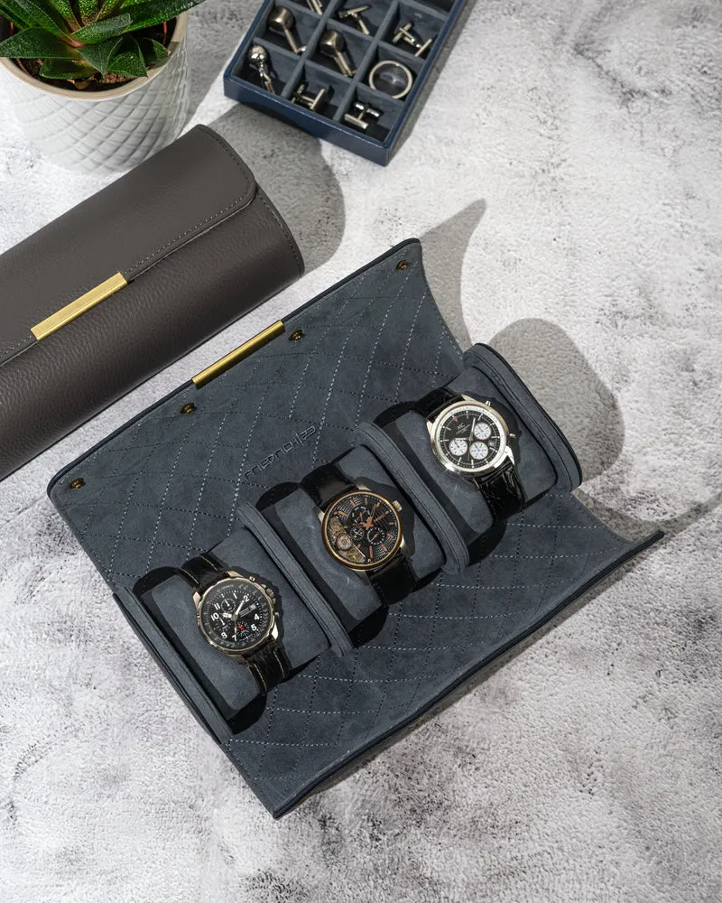 DYNASTY Uhrenrolle für 3 Uhren aus Leder