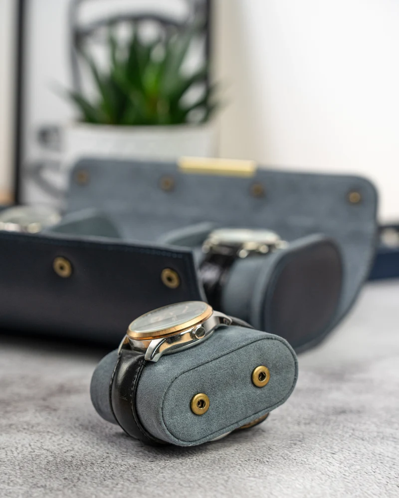DYNASTY Uhrenrolle für 3 Uhren aus Leder