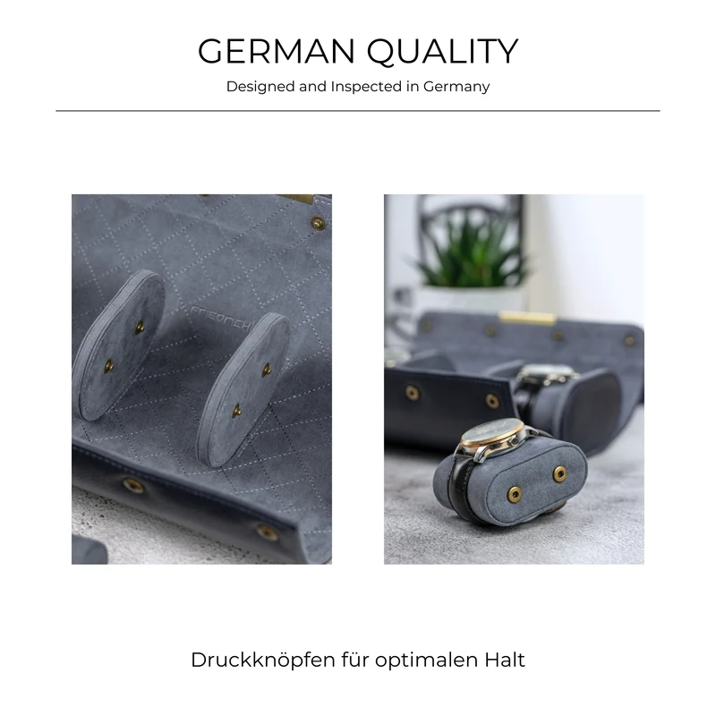 DYNASTY Uhrenrolle für 3 Uhren aus Leder
