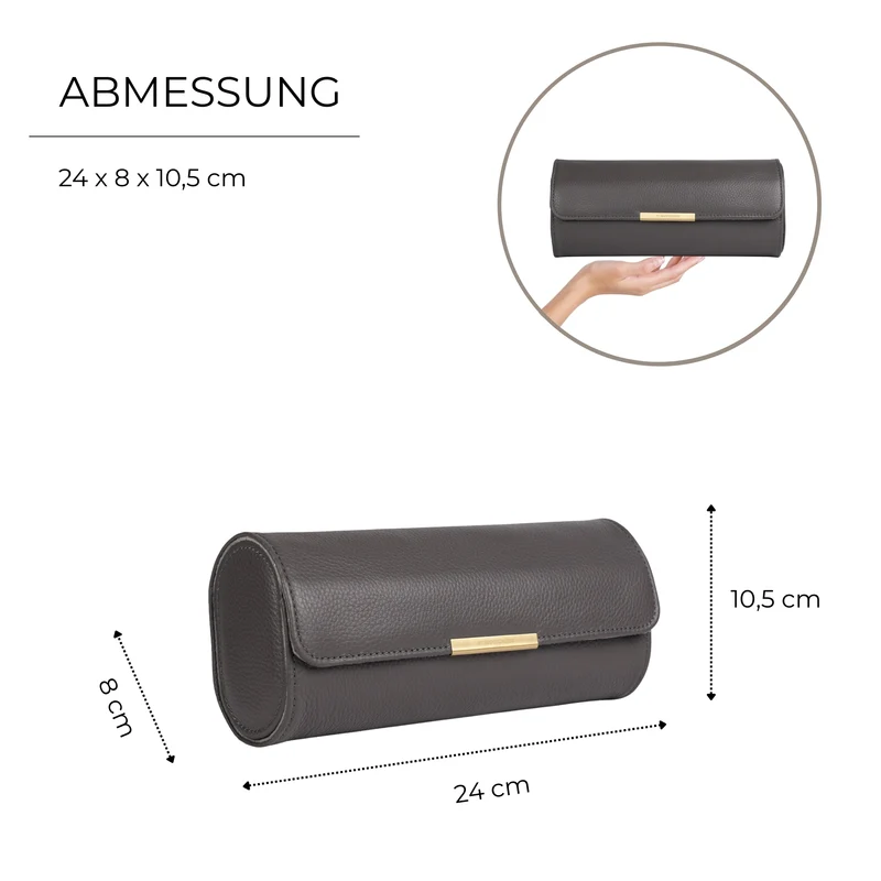 DYNASTY Uhrenrolle für 3 Uhren aus Leder