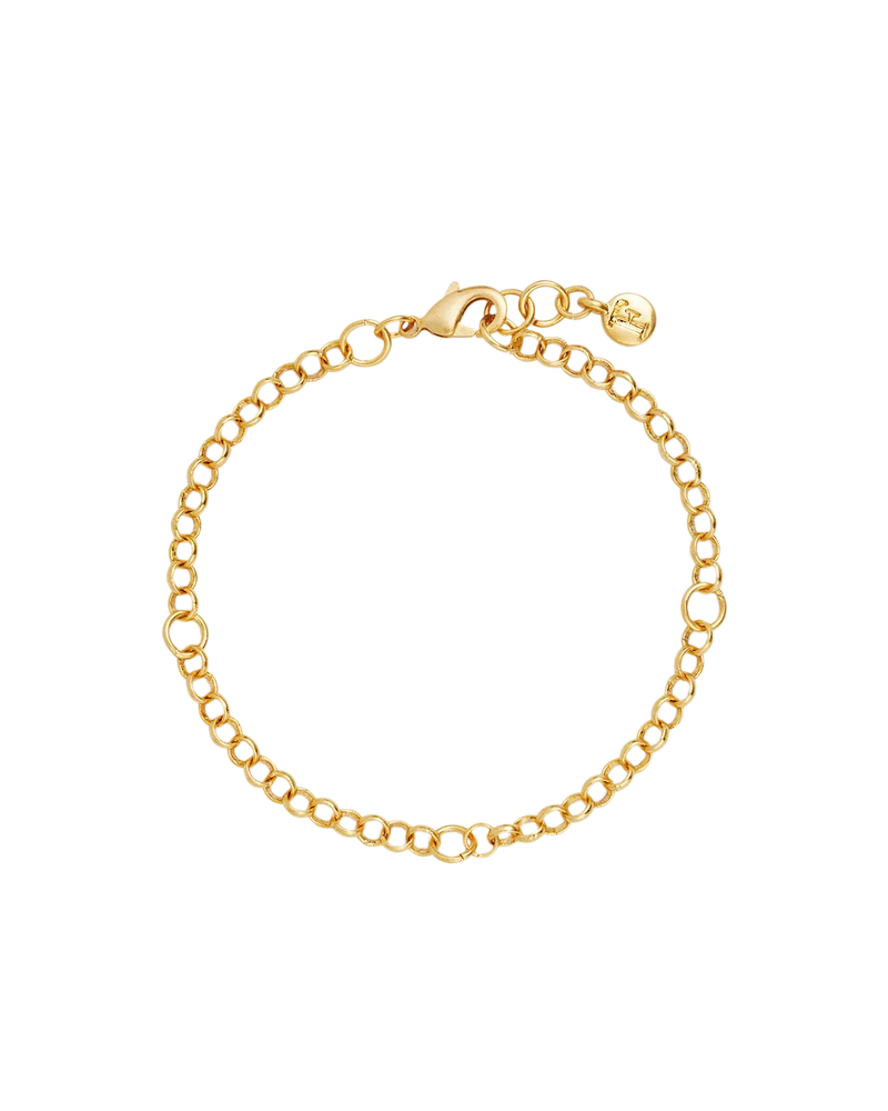 Gold Charm Chain Bracelet