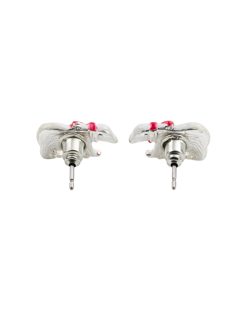 Cosy Polar Bear Silver-Plated Stud Earrings