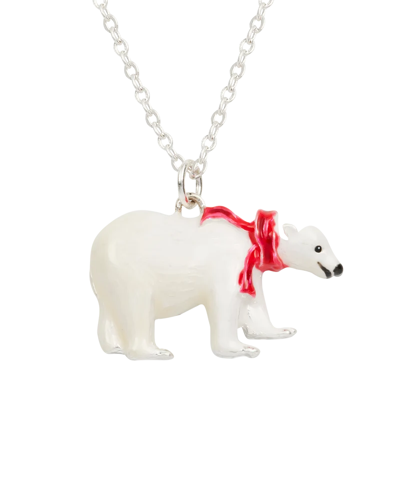 Cosy Polar Bear Silver-Plated Pendant Necklace