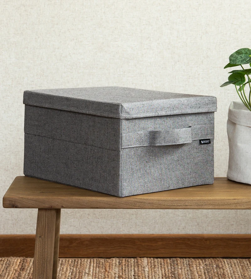 SOFT ll Aufbewahrungsbox Grau S - 36x27x19cm