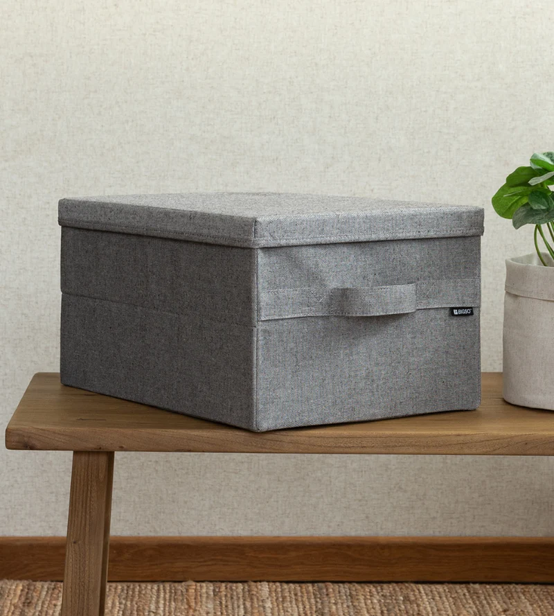 SOFT ll Aufbewahrungsbox Grau M - 41x31x22cm