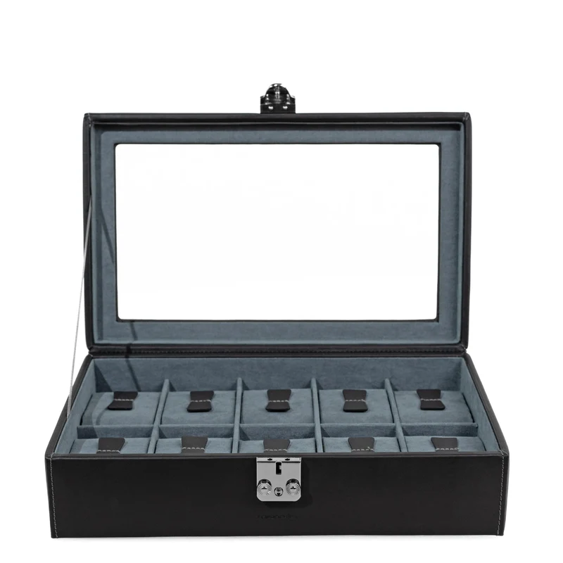 INFINITY Uhrenbox aus Leder für 10 Uhren
