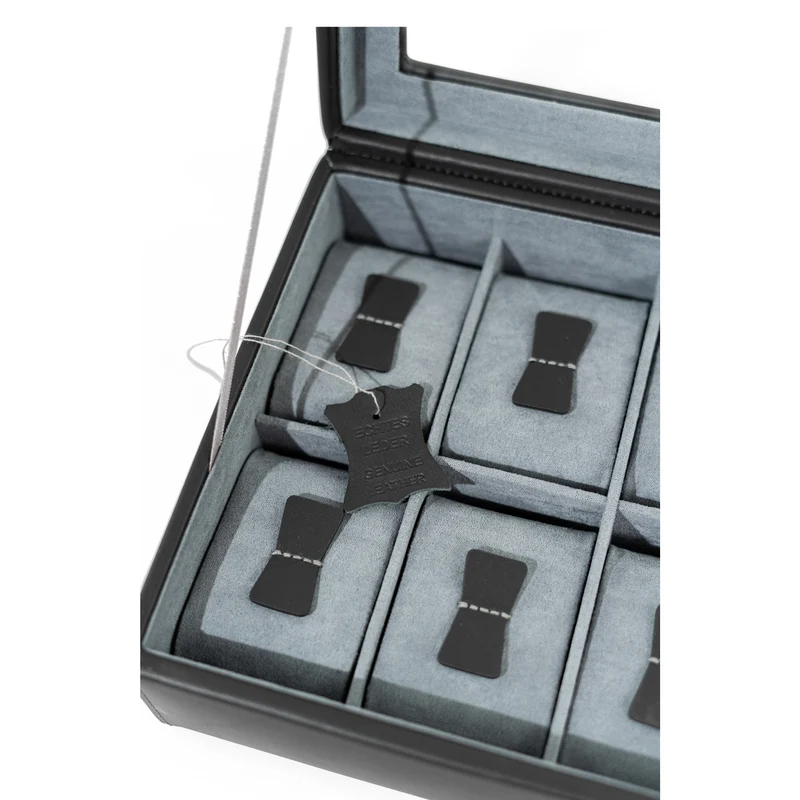 INFINITY Uhrenbox aus Leder für 10 Uhren
