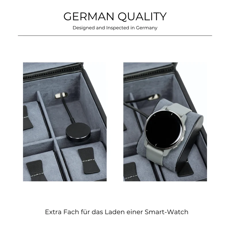 INFINITY Uhrenbox aus Leder für 10 Uhren