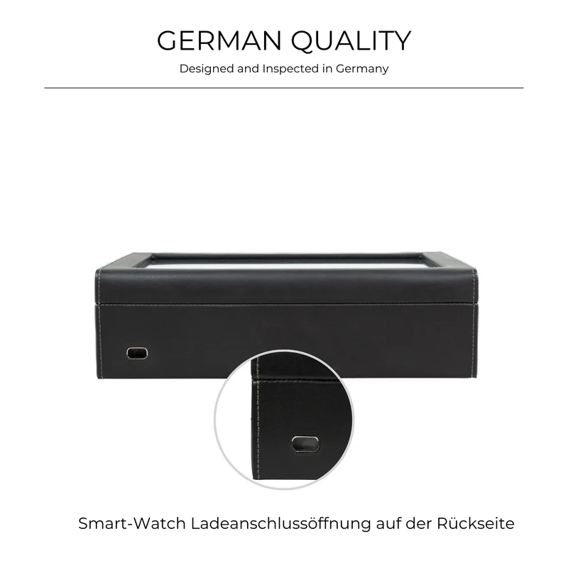 INFINITY Uhrenbox aus Leder für 10 Uhren