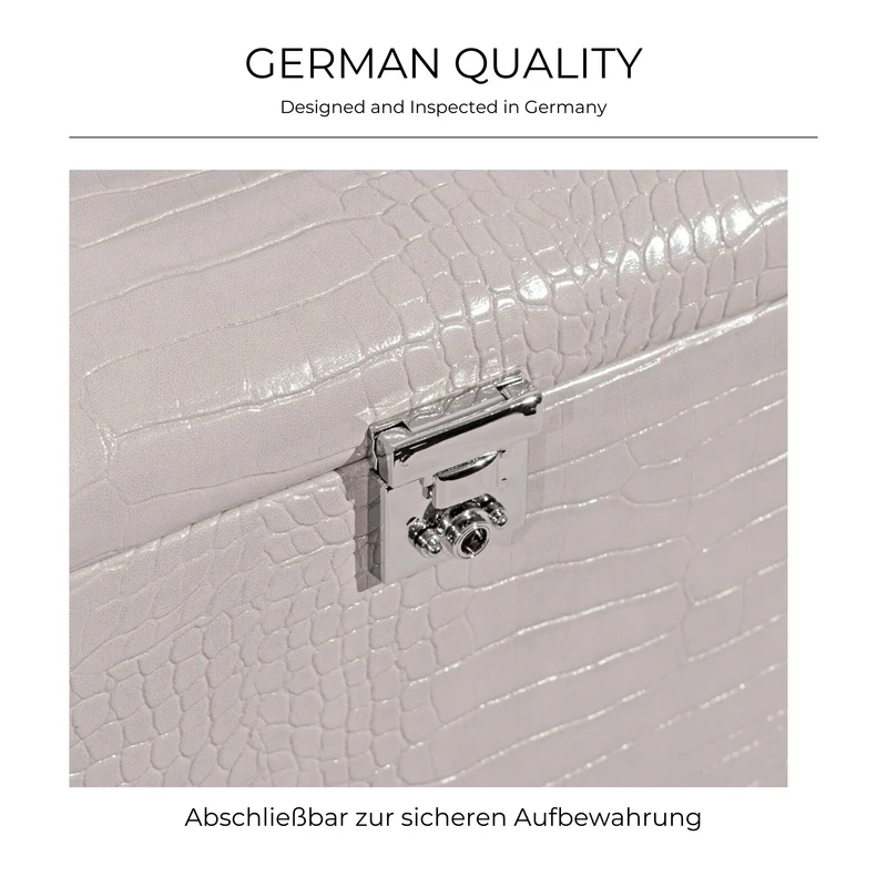 CAIMAN Großer Schmuckkasten in Kroko Optik