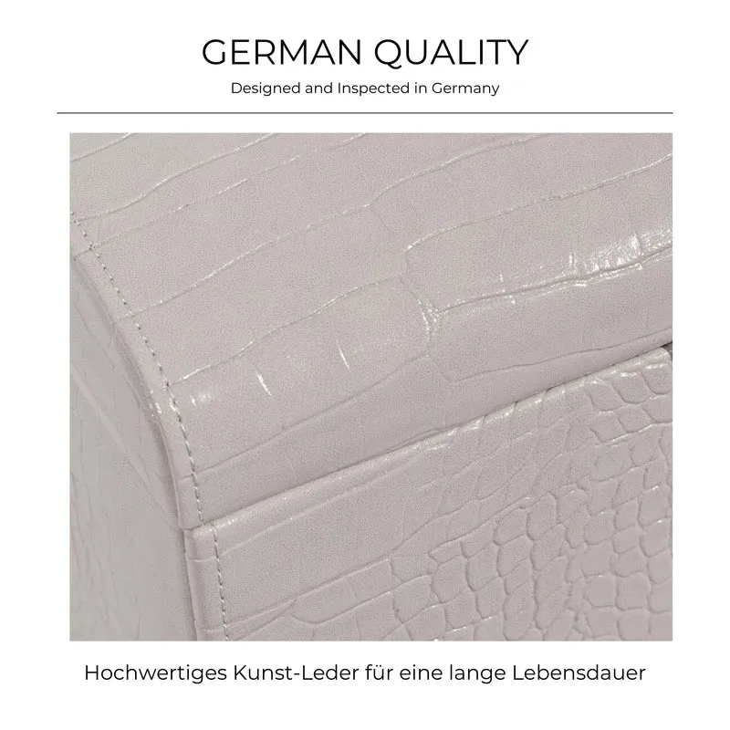CAIMAN Großer Schmuckkasten in Kroko Optik
