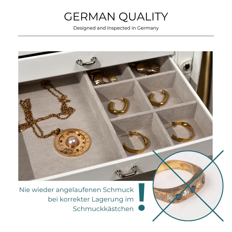 CAIMAN Großer Schmuckkasten in Kroko Optik