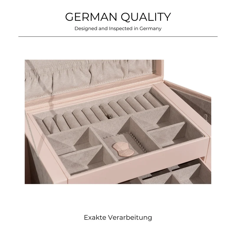 CAIMAN Großer Schmuckkasten in Kroko Optik